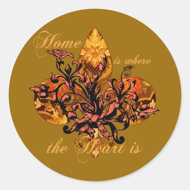 Home is Where the Heart Is Classic Round Sticker (Front)