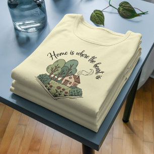 Home is Where the Heart Is, Cozy Cottage in Nature Tri-Blend Shirt