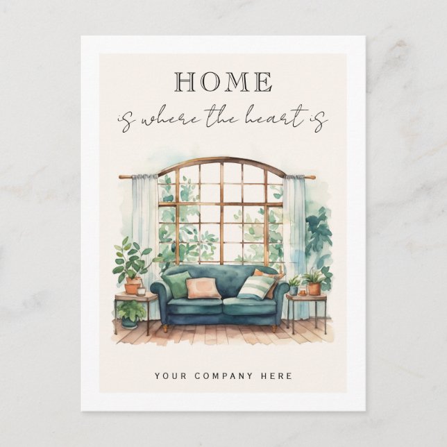Home is Where the Heart is Cozy Realty  Postcard (Front)