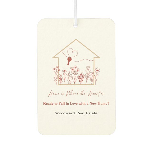 Home is Where the Heart is | New Home? | Realtor  Air Freshener (Front)