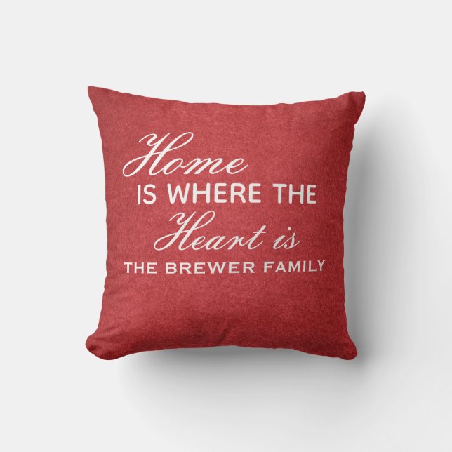 Home Is Where The Heart Is Personalized Pillow (Front)