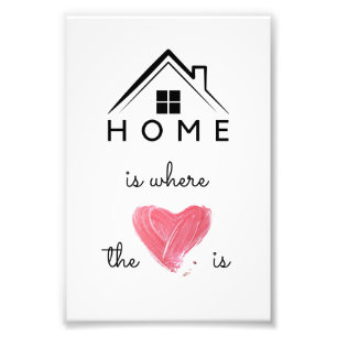 Home Is Where the Heart Is Poster – Cozy Wall Art