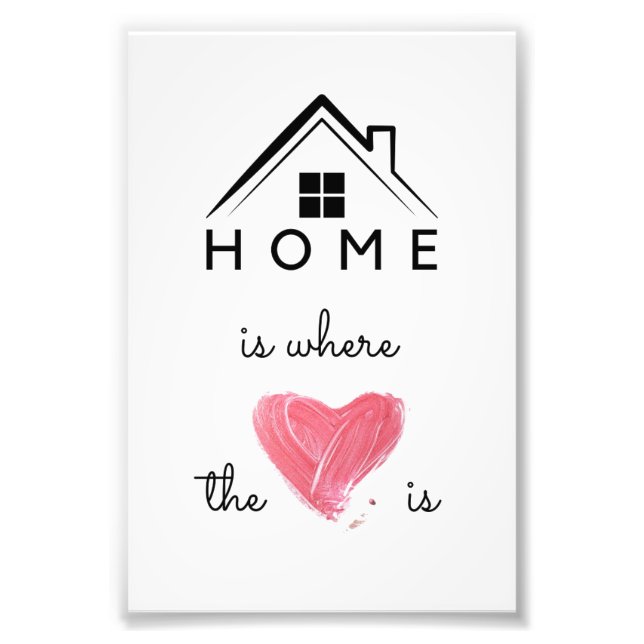 Home Is Where the Heart Is Poster – Cozy Wall Art (Devant)