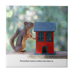 Home is Where the Heart Is Squirrel Tile