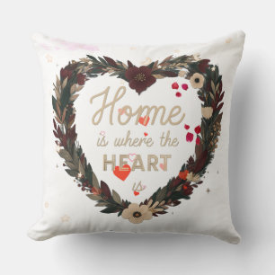 Home Is Where The Heart Is Throw Pillow
