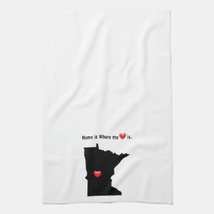Home is Where the Heart MINNESOTA Kitchen Towel
