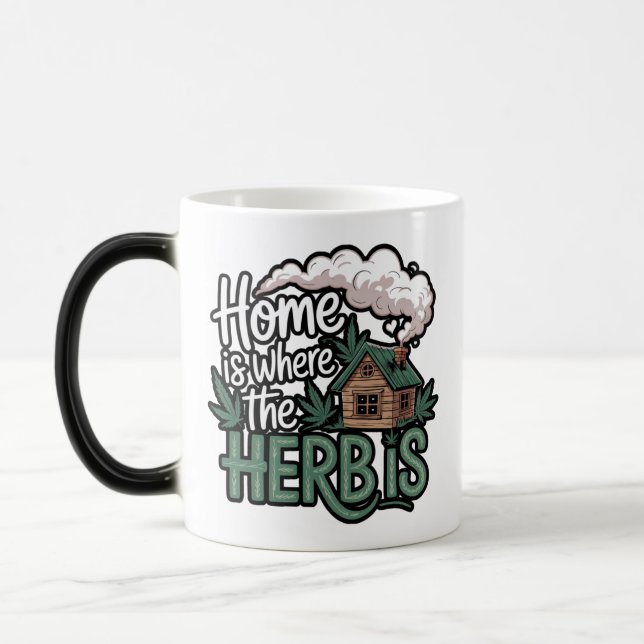 Home is where the herb is magic mug (Left)