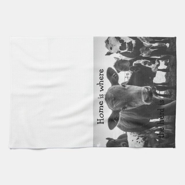 Home is where the herd is kitchen towel (Horizontal)