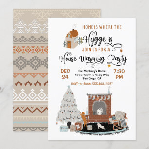 Home is Where the Hygge is House Warming Party Invitation