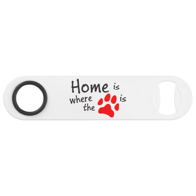 Home is where the paw print is bar key (Front (Horizontal))