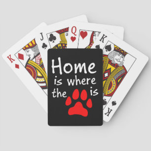 Home is where the paw print is playing cards