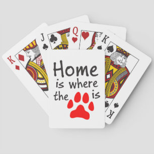 Home is where the paw print is playing cards