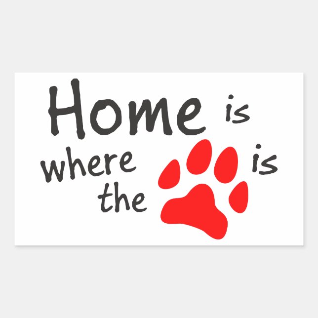 Home is where the paw print is sticker (Front)