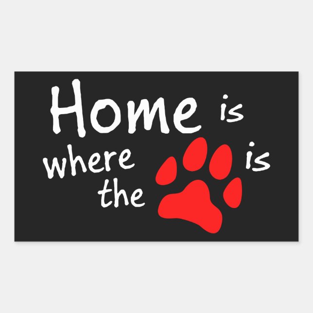 Home is where the paw print is sticker (Front)