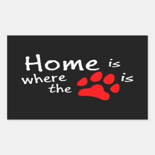 Home is where the paw print is sticker