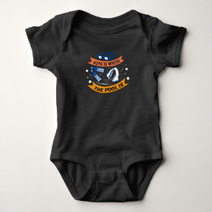 Home is Where The Pool is - Swim Design Baby Bodysuit