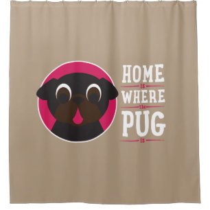 Home Is Where The Pug Is Black Pug