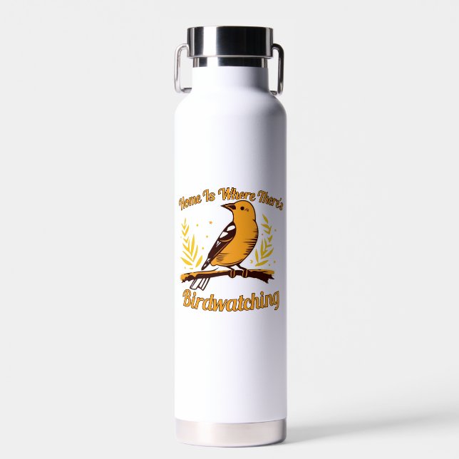 Home Is Where There's Birdwatching Water Bottle (Front)