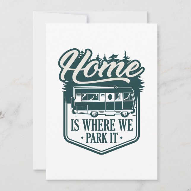 Home Is Where We Park It Thank You Card (Front)