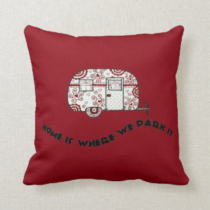 Home is where we park it throw pillow