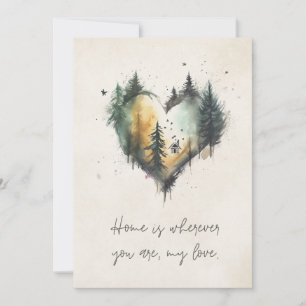 Home Is Where You Are Happy Valentine's  Holiday Card