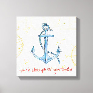 Home is Where You Set Your Anchor Canvas Print