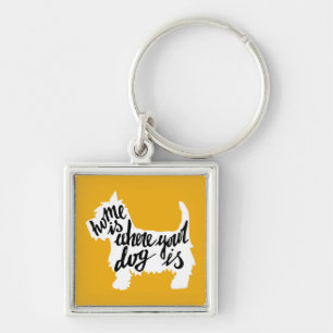 Home Is Where Your Dog Is Keychain
