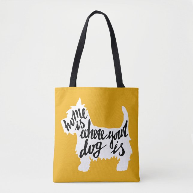 Home Is Where Your Dog Is Tote Bag (Front)