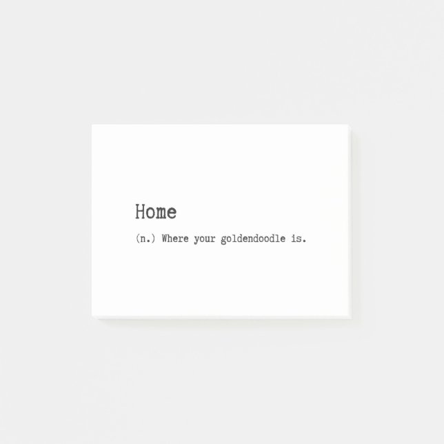 Home is Where Your Goldendoodle Is Post-it Notes (Front)