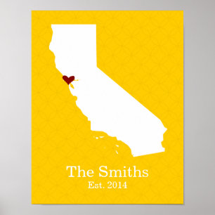 Home is Where Your Heart Is - California Poster