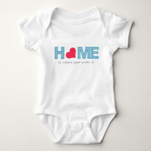 Home is where your mom is baby bodysuit