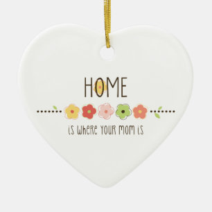 Home Is Where Your Mom Is Ceramic Ornament