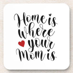 Home is Where Your Mom is Mother's Day   Coaster