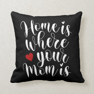 Home is Where Your Mom is Mother's Day   Pillow