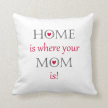 Home Is Where Your Mom Is Throw Pillow