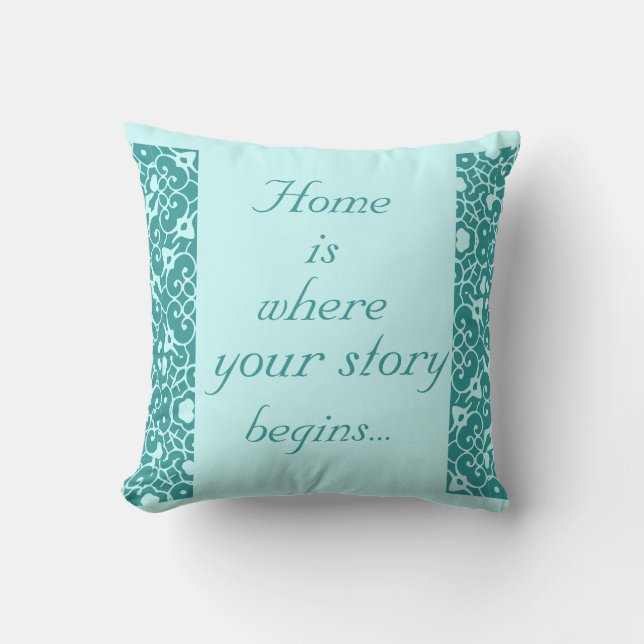 Home is where your story begins pillow (Front)