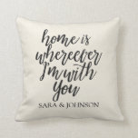 HOME IS WHEREEVER I'M WITH YOU PERSONALIZED THROW PILLOW<br><div class="desc">FOR COUPLE</div>