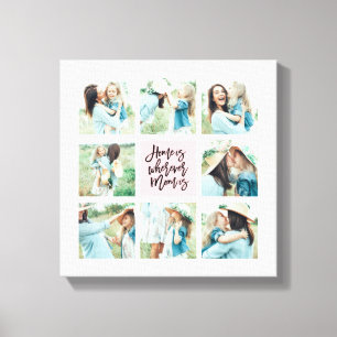 Home is Wherever Mom is Collage Canvas Print