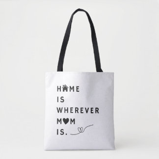 Home Is Wherever Mom Is – Gift For Mom Tote Bag