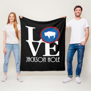 HOME Jackson Hole Wyoming Fleece Blanket