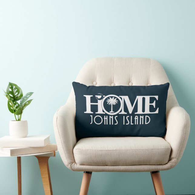 HOME Johns Island South Carolina House Flag Lumbar Pillow (Chair)