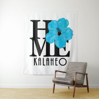 HOME Kalaheo Blue Hibiscus Tapestry