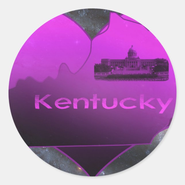 Home Kentucky Classic Round Sticker (Front)