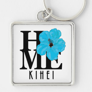 HOME Kihei Blue Hibiscus Keychain