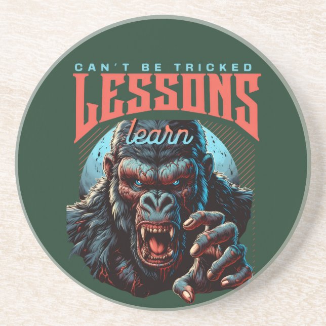 Home/Kitchen Wise Gorilla Lessons Learn Coaster  (Front)