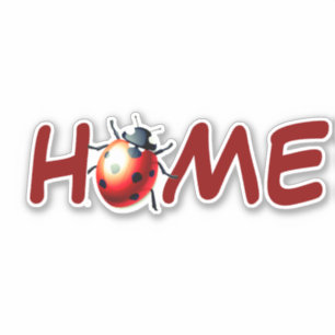 Home ladybug sticker