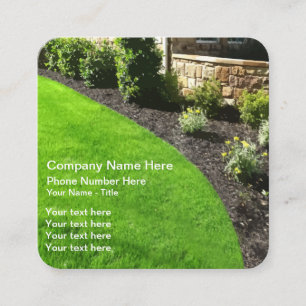 Home Landscaping Grounds Keeper Design Square Business Card