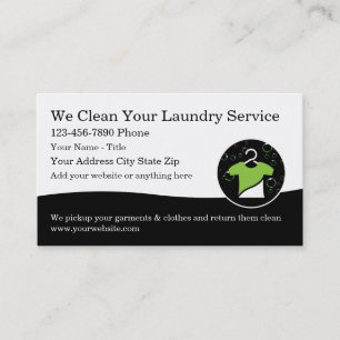 Home Laundry Pickup Business Cards