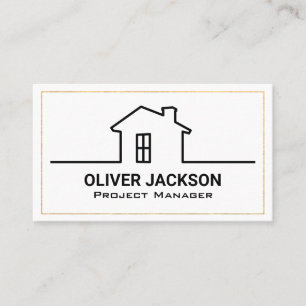 Home Line Drawing Illustration Business Card
