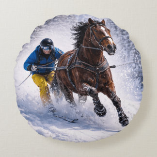 Home Living Decor Pillows Poufs | Winter Horse